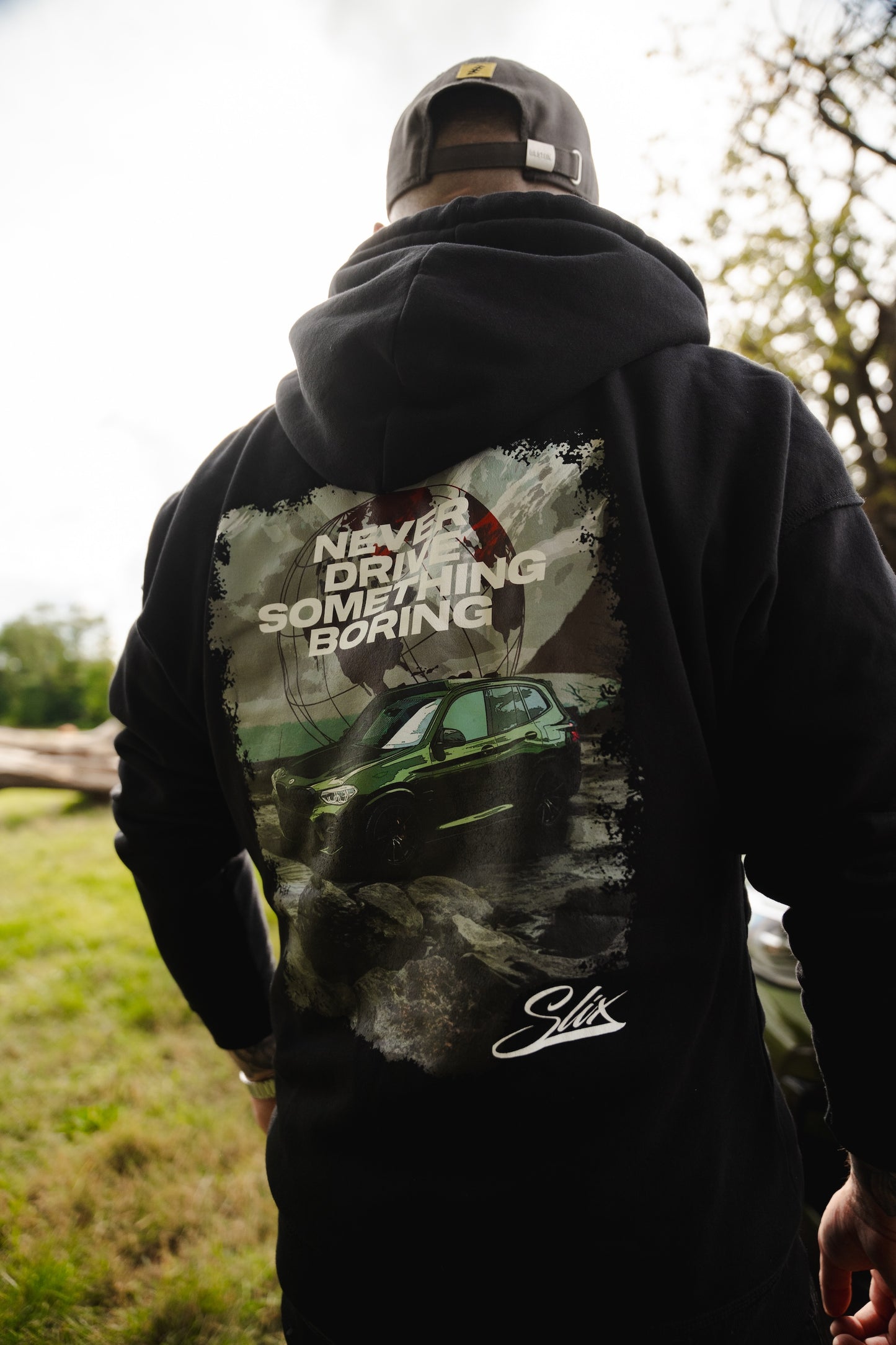 NEVER DRIVE SOMETHING BORING HOODIE